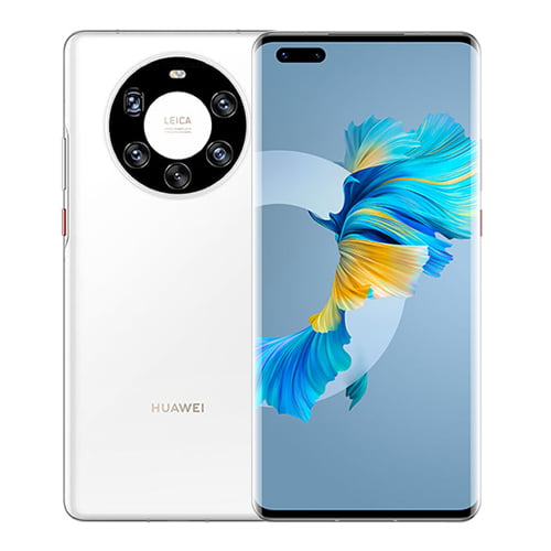 Huawei Mate 40 pro Plus White back and front display image