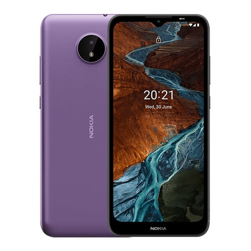 Nokia C10 front Display and Purple back