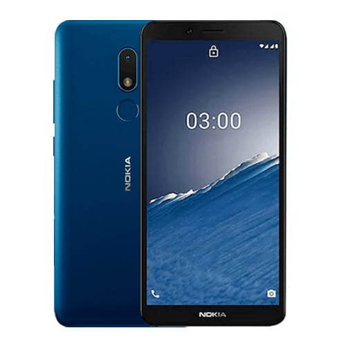 Nokia C3 front and blue back