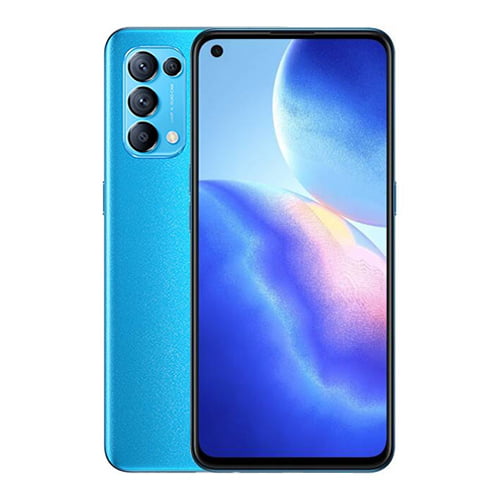 OPPo Reno 5 5G front and blue back
