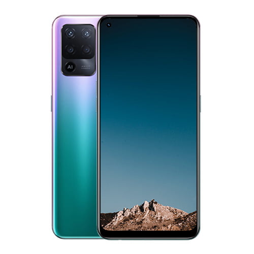 OPPO Reno 5F Fantastic Purple back and front Display