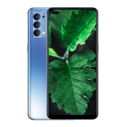 OPPO Reno 4 front Display and Blue back