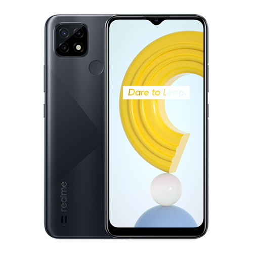 Realme C21 Front display and black back