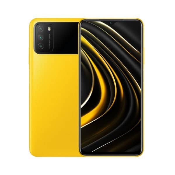 Xiaomi Poco M3 Yellow Front and Back Display