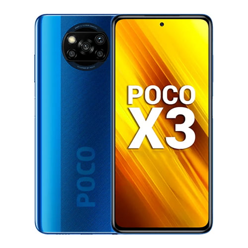 Xiaomi Poco X3 front and Blue back