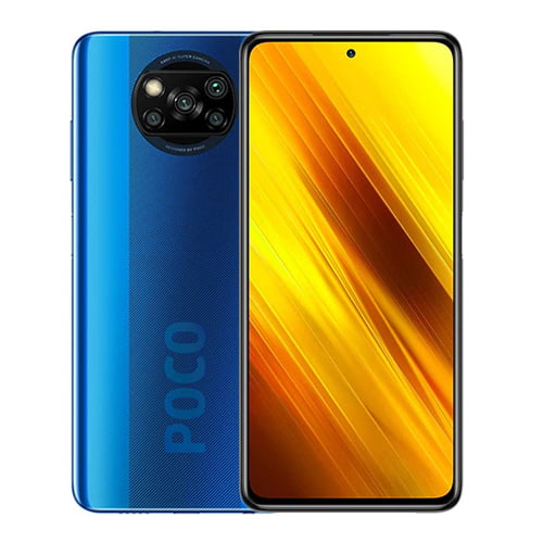 Xiaomi Poco X3 NFC front and Blue back