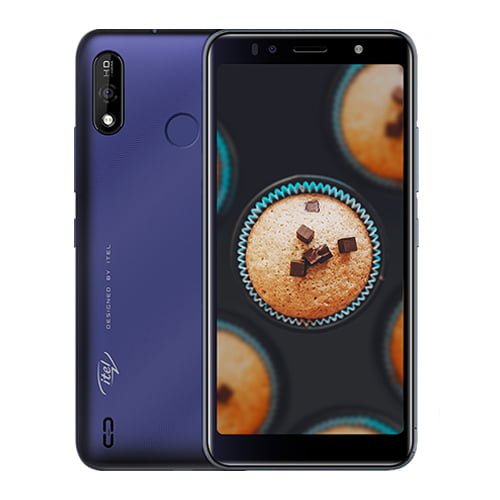 iTel A36 front and Blue back collage