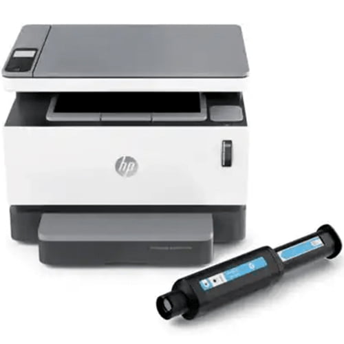 HP Neverstop Laser MFP 1200w Printer with cartridge Display