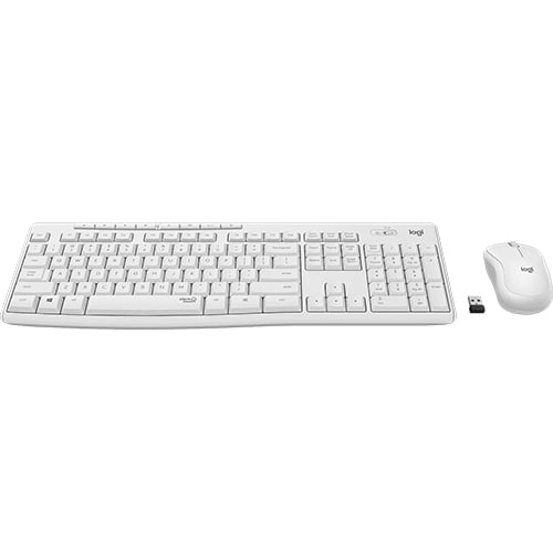 Logitech MK295 Silent Wireless Keyboard and Mouse Combo White