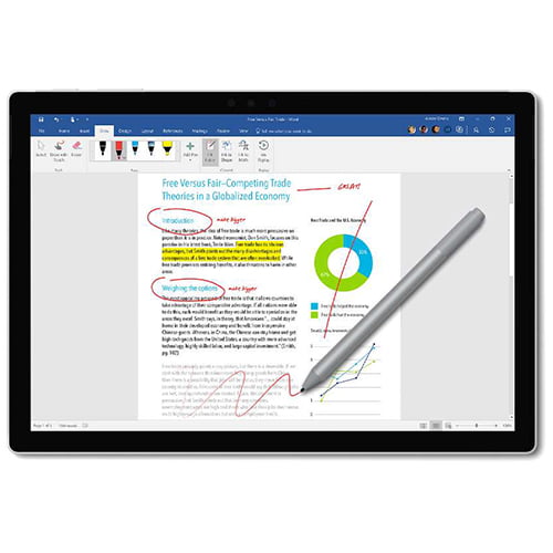 Microsoft Surface Pen Writing on screen