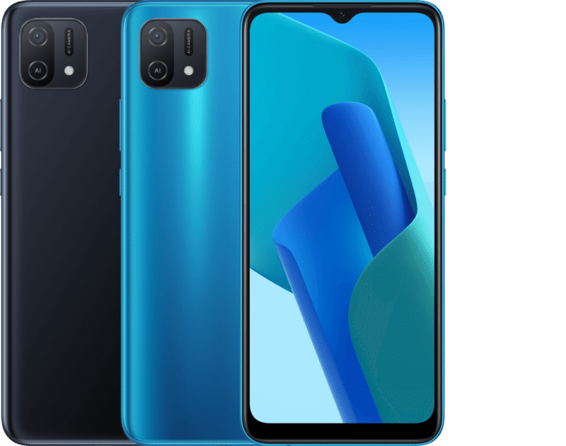 OPPO A16K black, blue colours