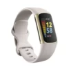 Fitbit Charge 5 Fitness Tracker Lunar White-Soft Gold Stainless Steel