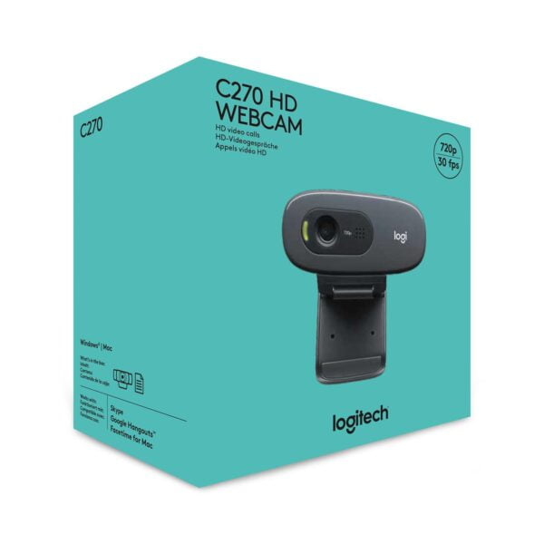 Logitech C270 HD Webcam Package
