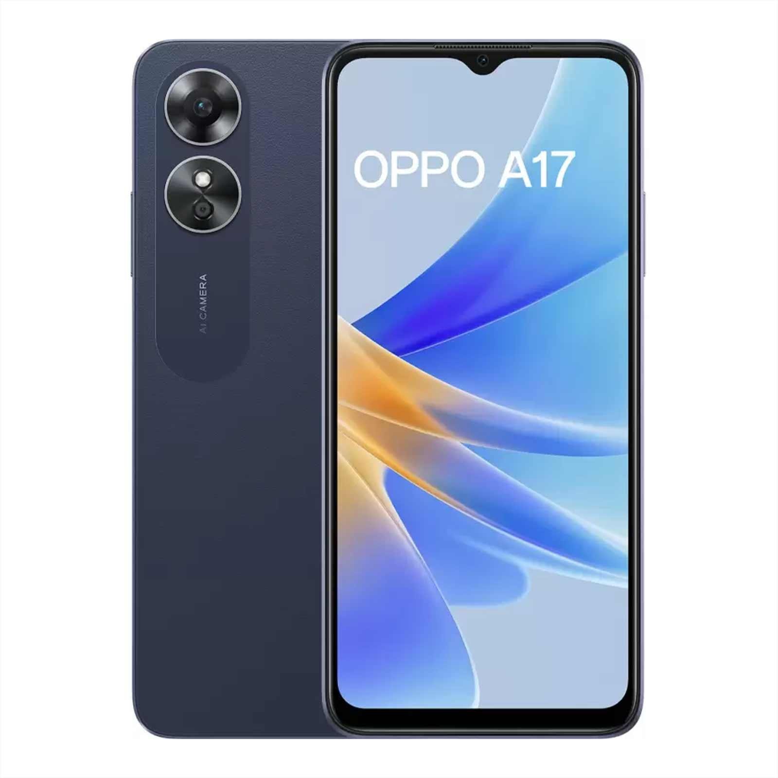 SEAHAI Cover 2 Pezzi Per Oppo A17/A17K | Custodia Con Protezione Schermo Integrata | Effetto Gradiente Nero | Antiurto