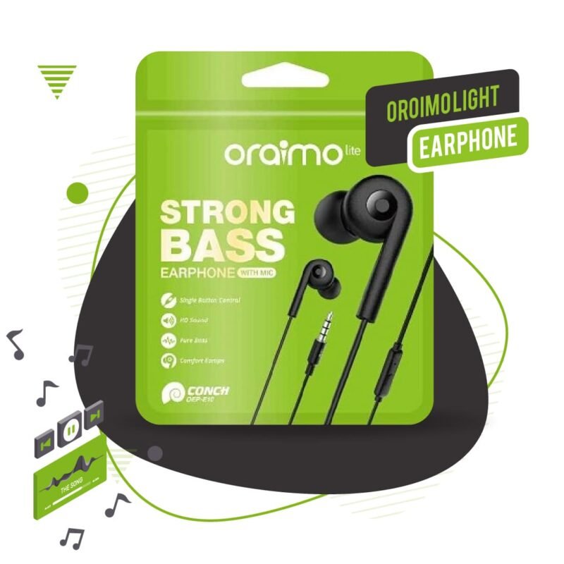 Oraimo Strong Bass Earphone OEP-E10 Package