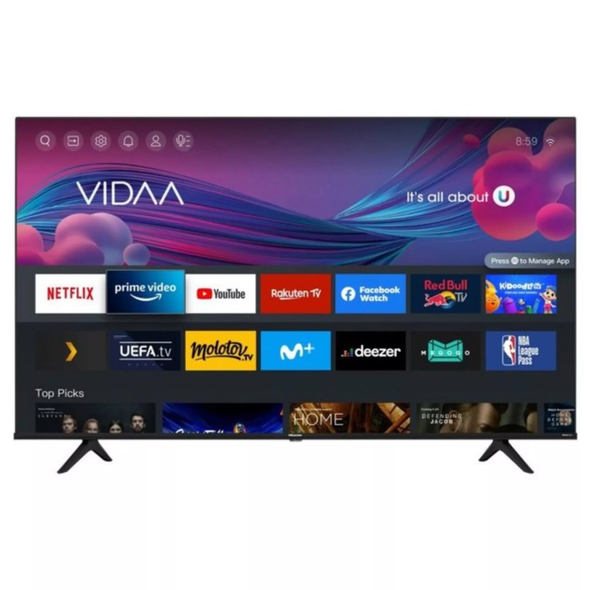 Vision Plus 55‑inch Vidaa 4K QLED